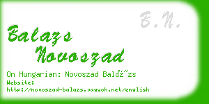 balazs novoszad business card